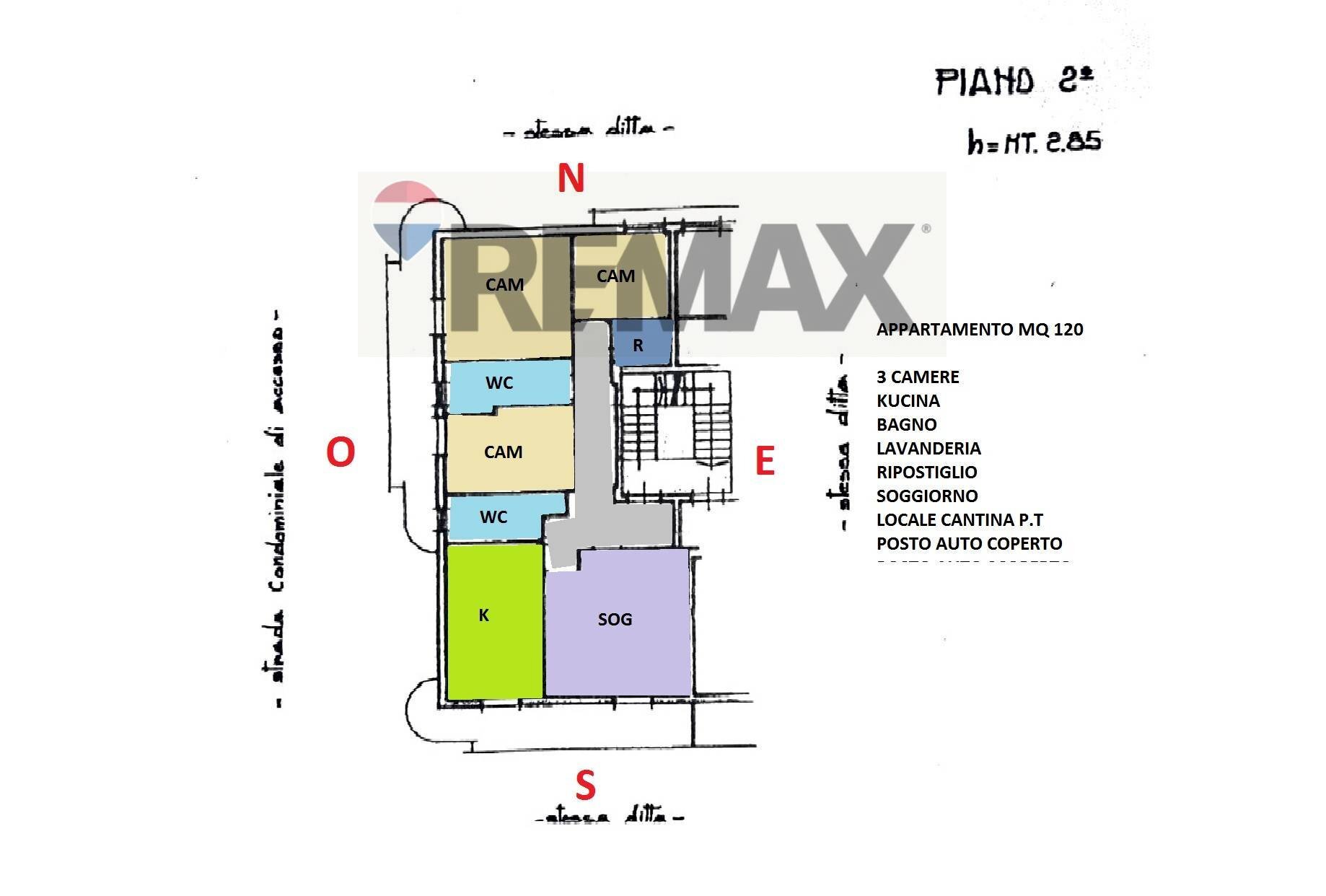 Pianta 2D - Appartamento via Risorgimento
 
217, Modica - planimetria 1