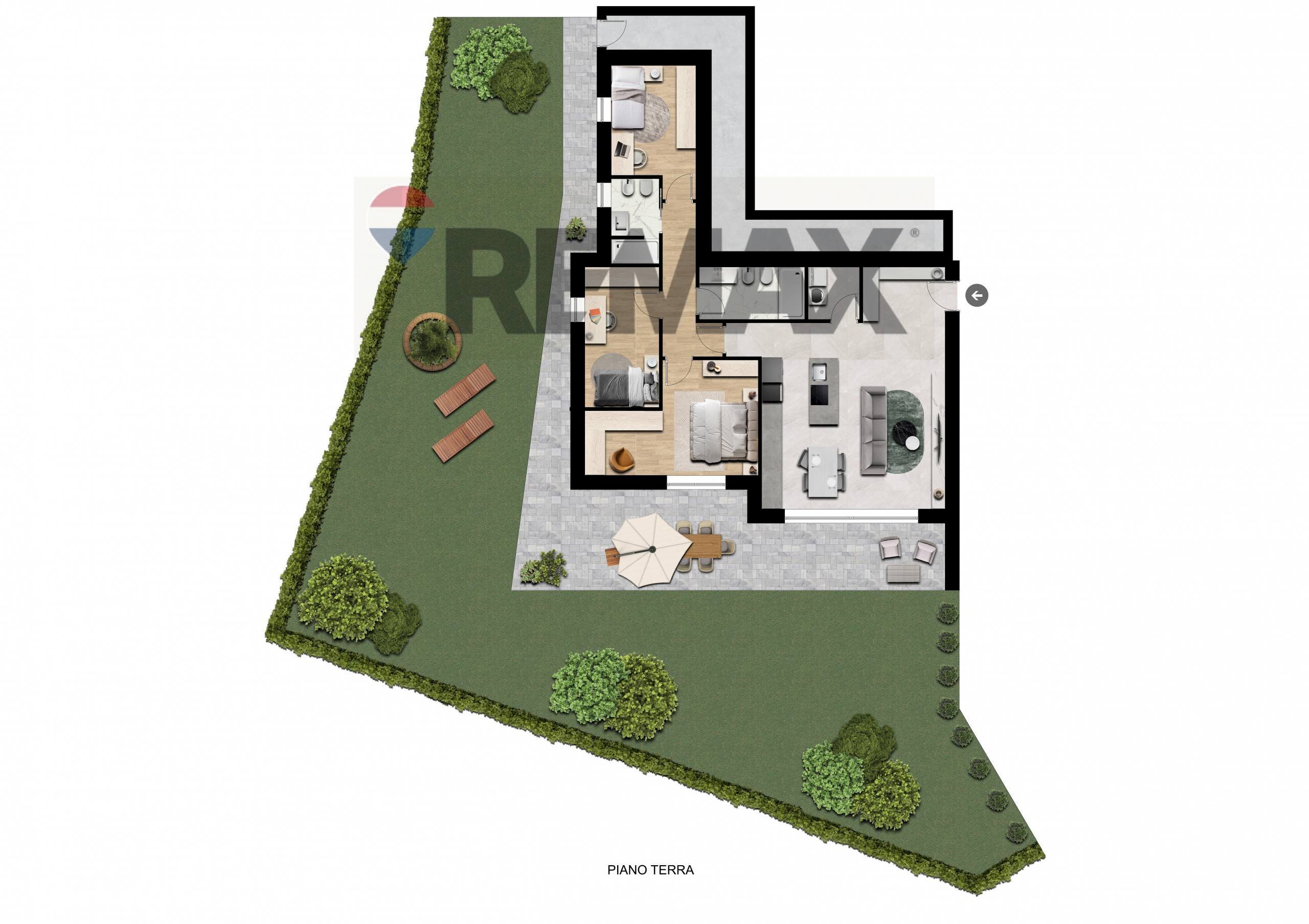 Pianta 2D - Four-room apartment VIA 8 MARZO, Ponteranica - floor plans 1