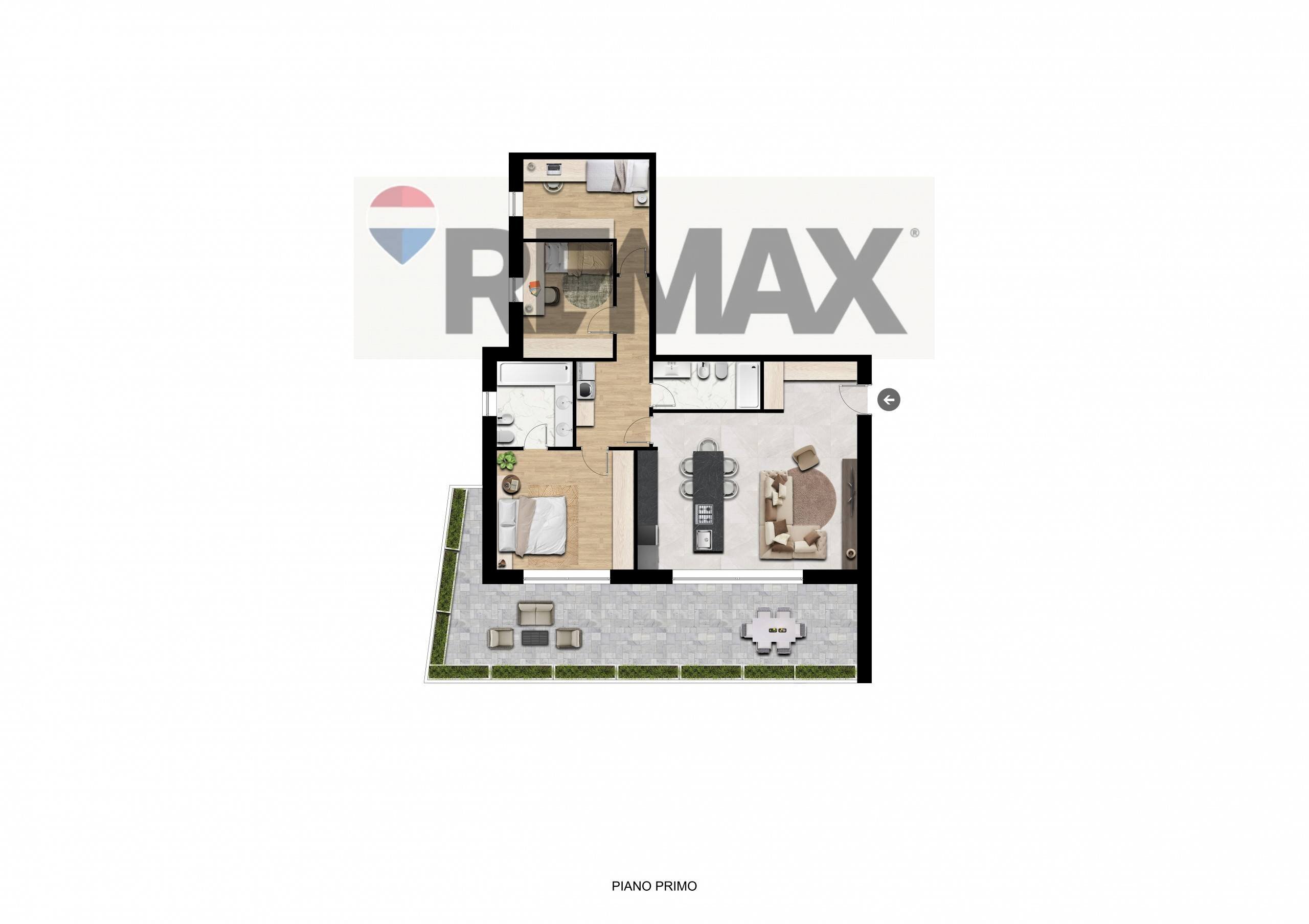 Pianta 2D - Four-room apartment Via 8 Marzo
 
SNC, Ponteranica - floor plans 1