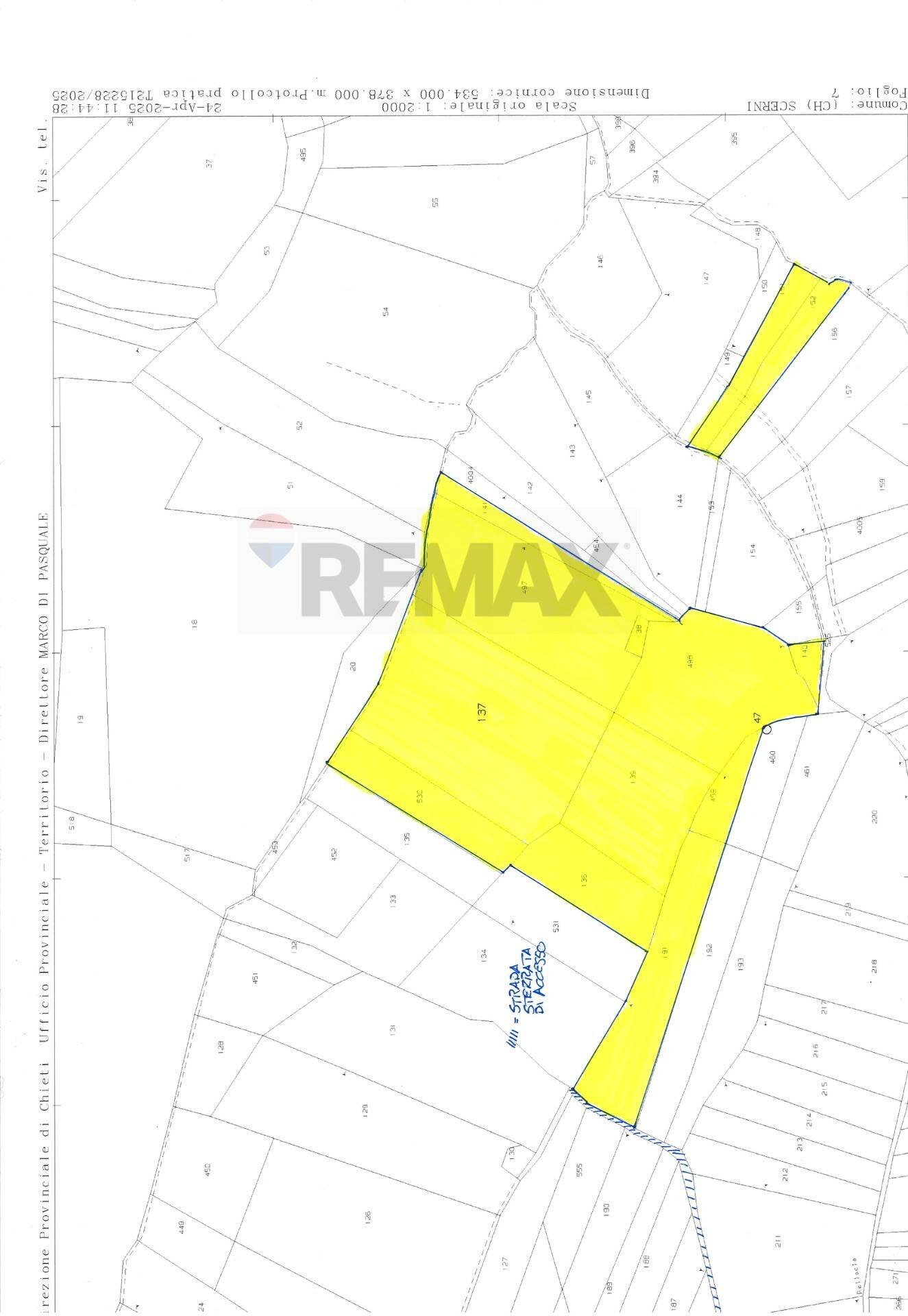 Pianta 2D - Terreno agricolo Scerni - planimetria 1