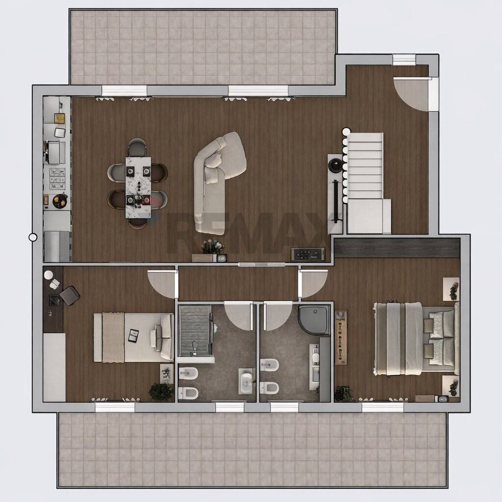 Pianta 2D - Villa Bifamiliare San Salvo - planimetria 1