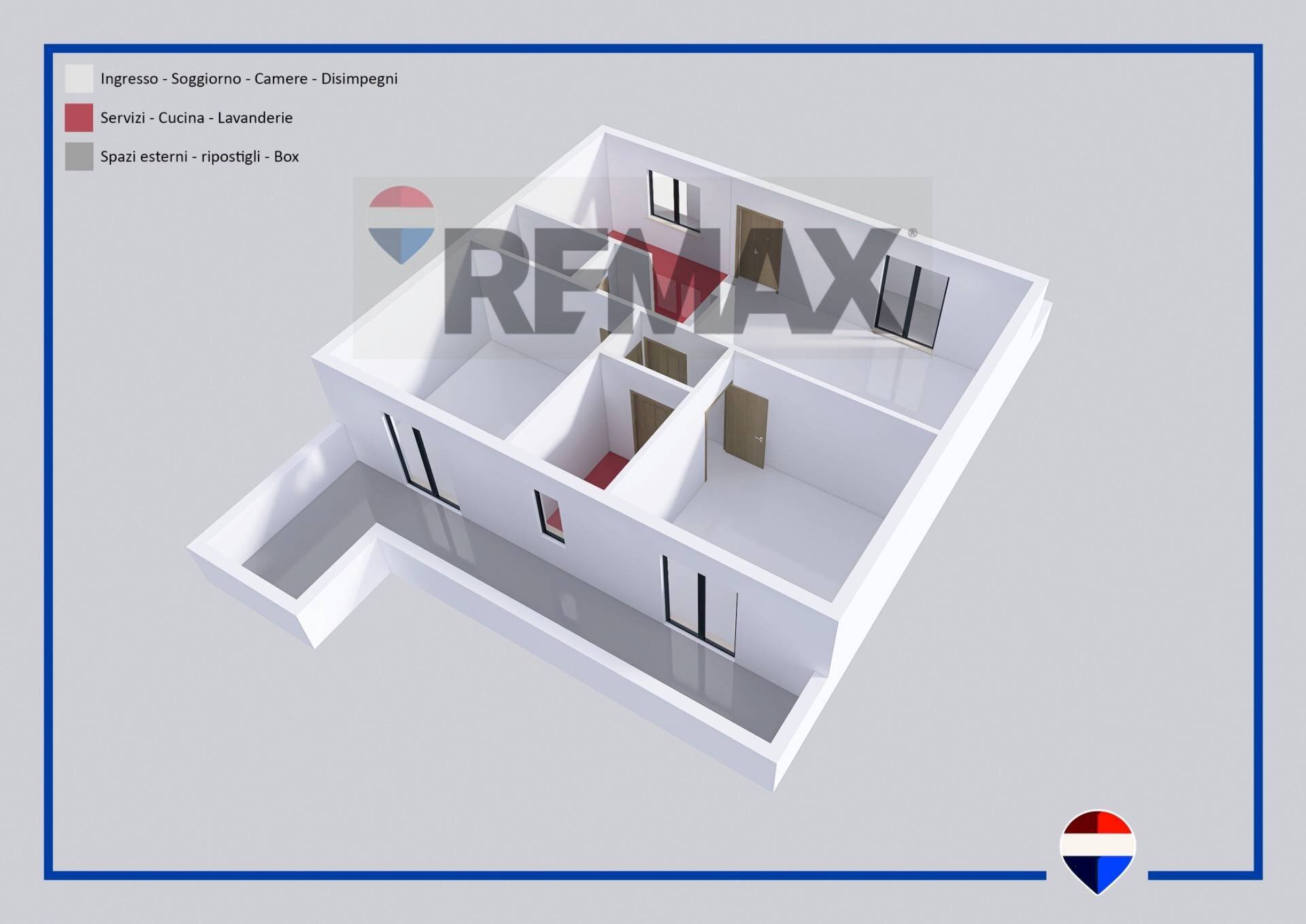 Pianta 3D - Trilocale Via Agostino Paris
 
3, Marino - planimetria 1