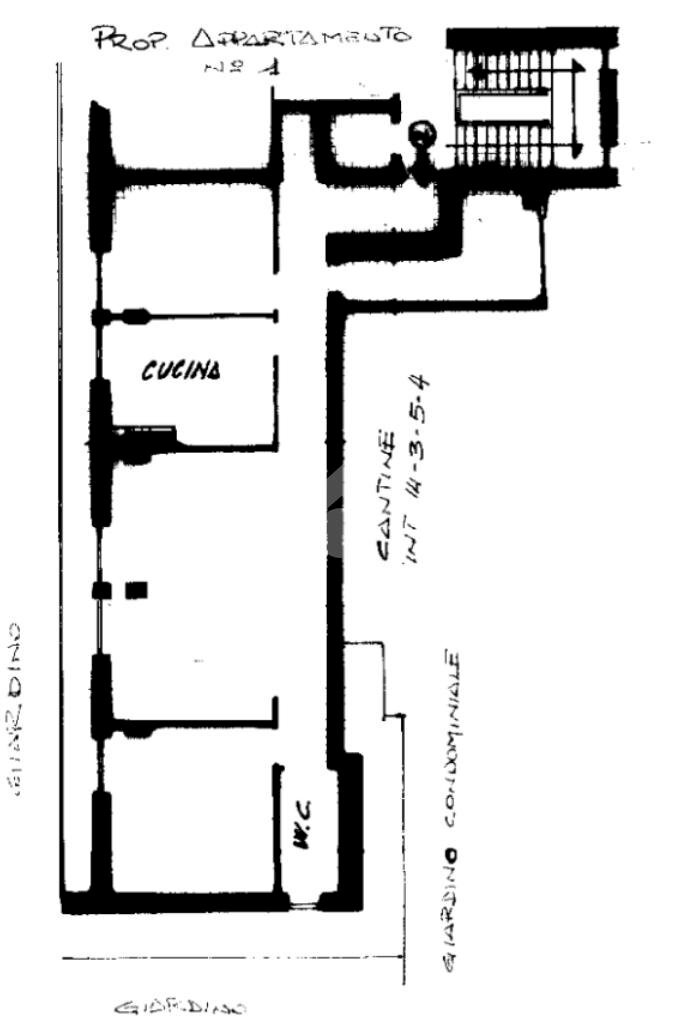 Four-room apartment Via carlo bonanni, Genova (neighborhood San Teodoro) - floor plans 1