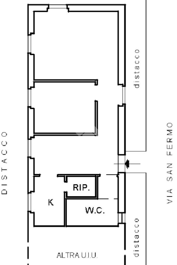 Three-room apartment Via san fermo, Genova (neighborhood San Teodoro) - floor plans 1