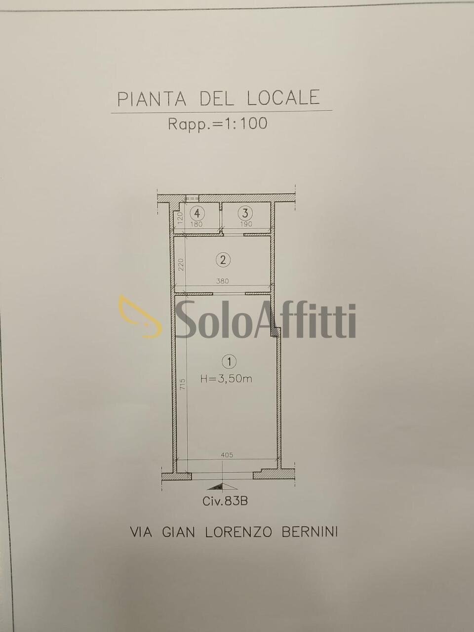Planimetria.jpg - Commercial Premises Via Gian Lorenzo Bernini 83B, Napoli (neighborhood Vomero) - floor plans 1
