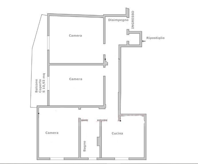 1.jpg - Apartment at auction Via Mignone 13B, Savona (neighborhood Mignone) - floor plans 1