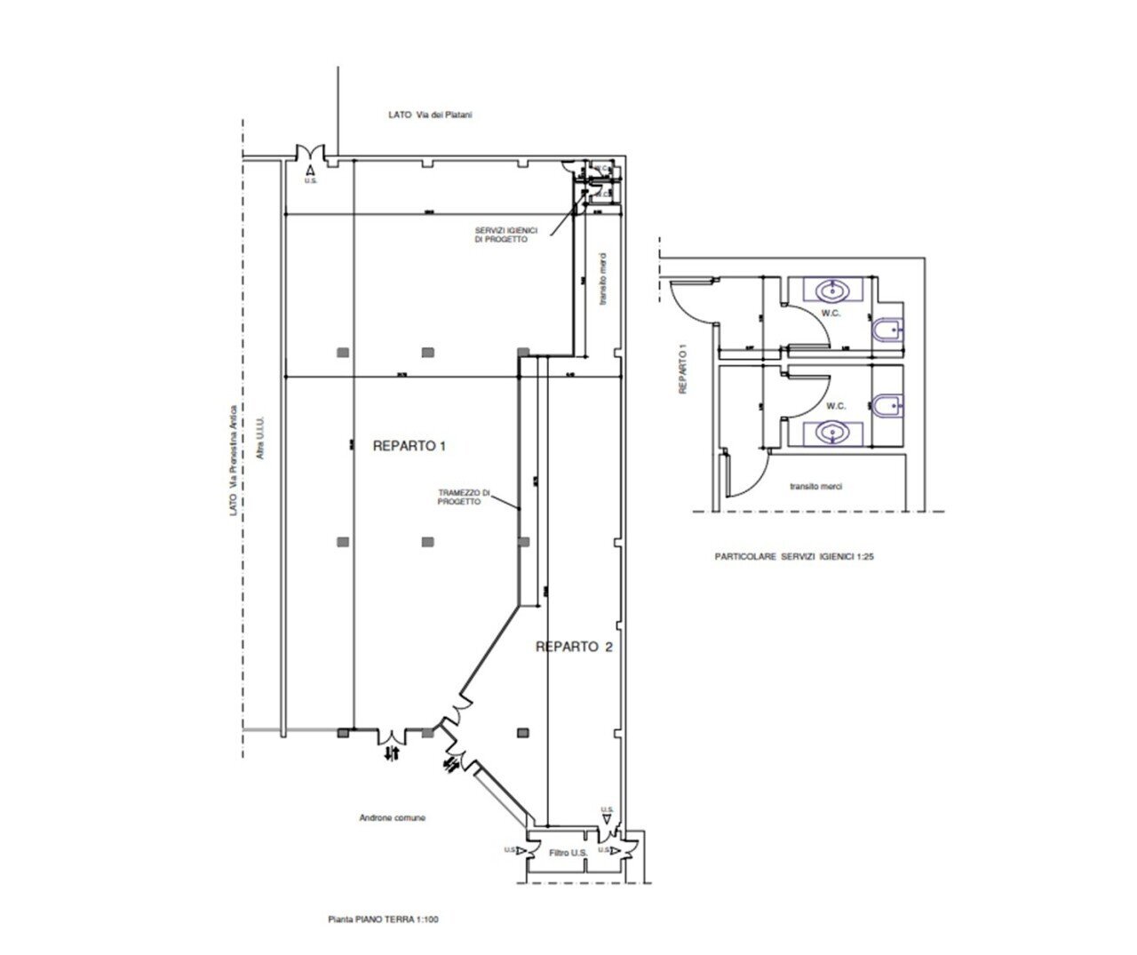 PIANTA OK.jpg - Locale Commerciale Via Prenestina Antica 220, Palestrina - planimetria 1