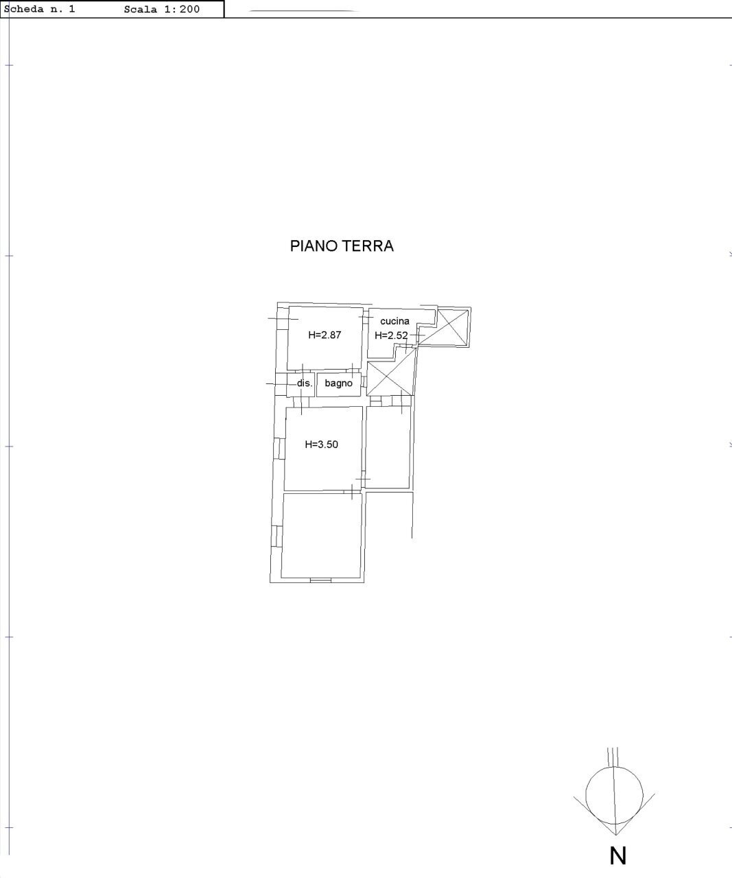 PLANIMETRIA CARSO.jpg - Quadrilocale Via Carso, Siracusa - planimetria 1