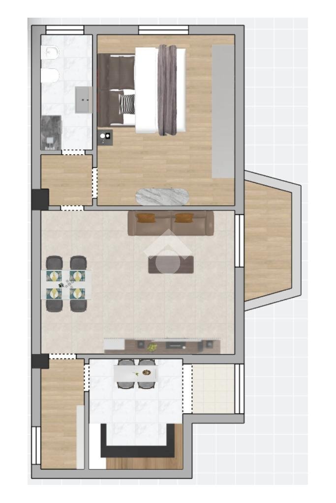 Two-room apartment Via Piacenza, Legnano - floor plans 1