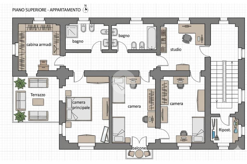 Casa indipendente Via san rocco, Rivoli - planimetria 1