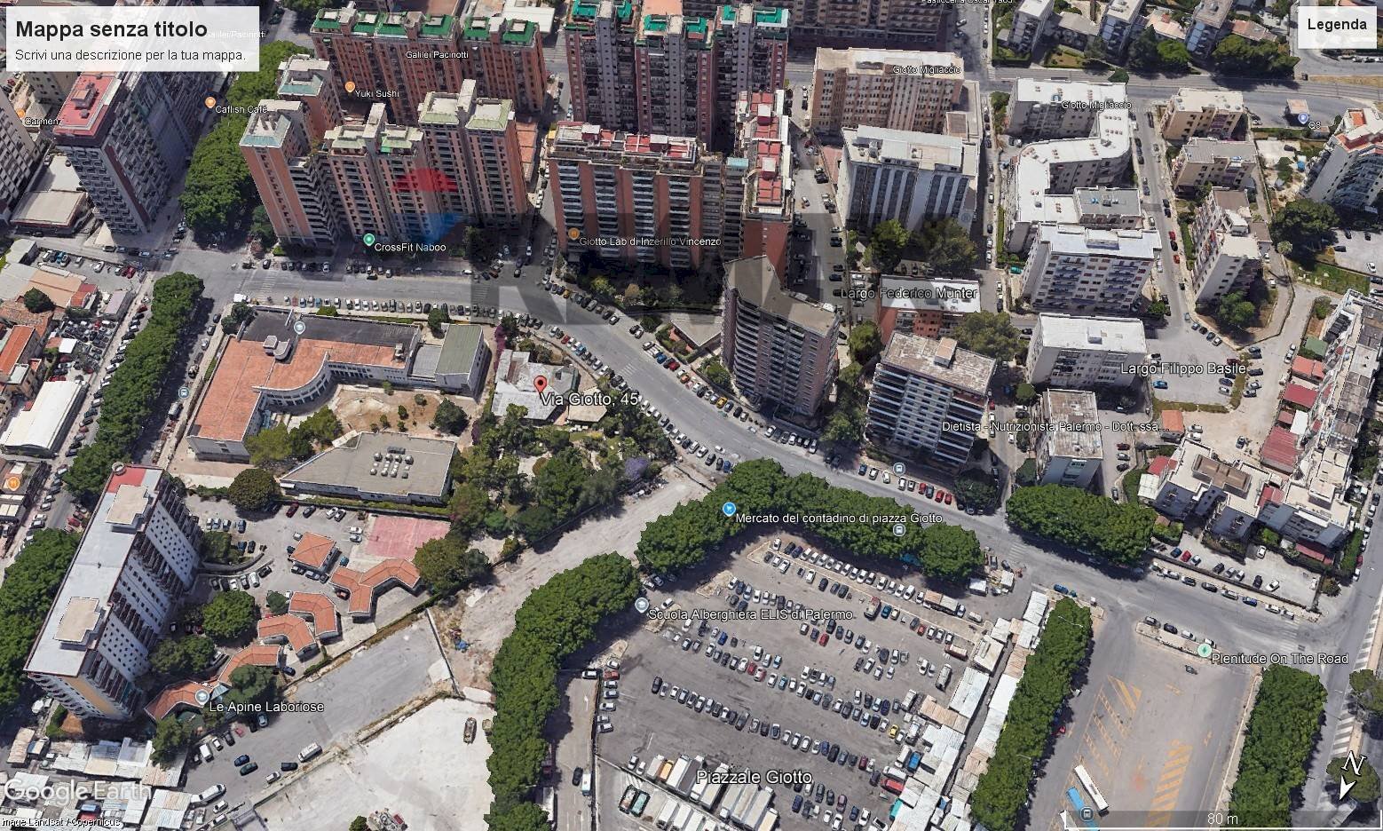 Posizione della mappa - Locale Commerciale via Giotto
 
45, Palermo - foto 1