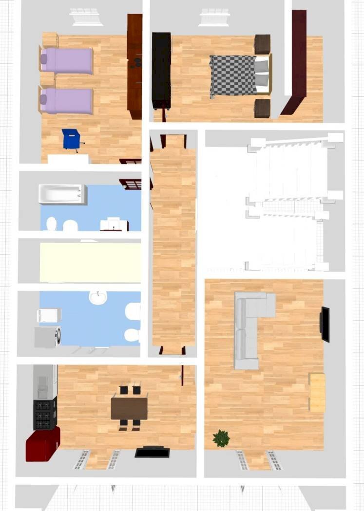 Four-room apartment via Amerigo Vespucci, Galatone - floor plans 1