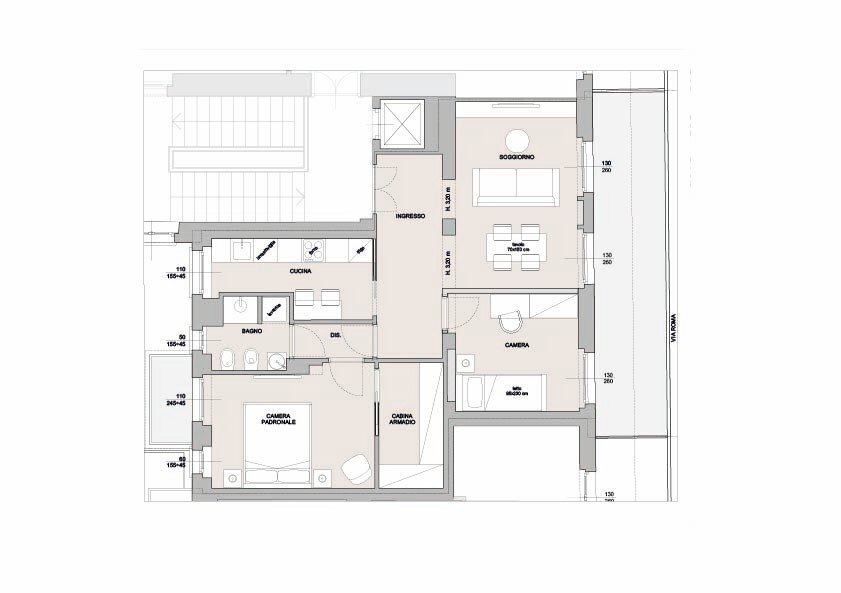 Three-room apartment via Piero Gobetti, 10, Torino (neighborhood Centro) - floor plans 1