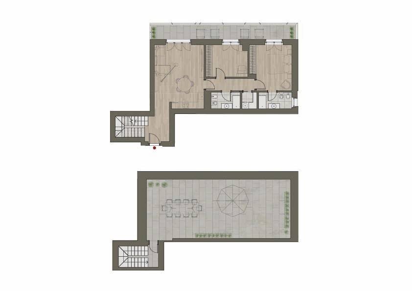 Trilocale corso Stati Uniti 21., Torino (zona Crocetta) - planimetria 1