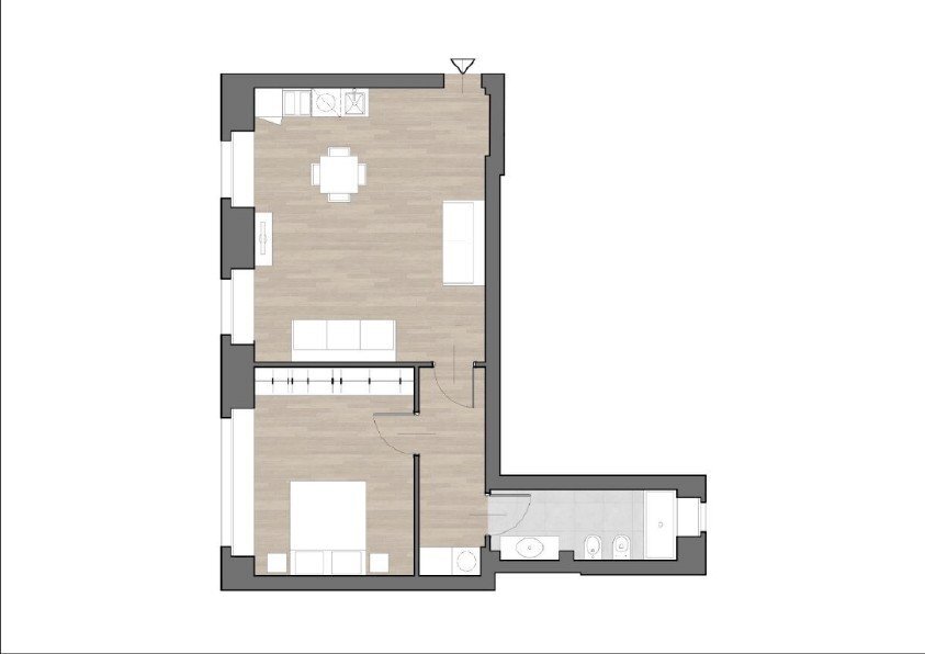 Two-room apartment via Lagrange 24., Torino (neighborhood Centro) - floor plans 1