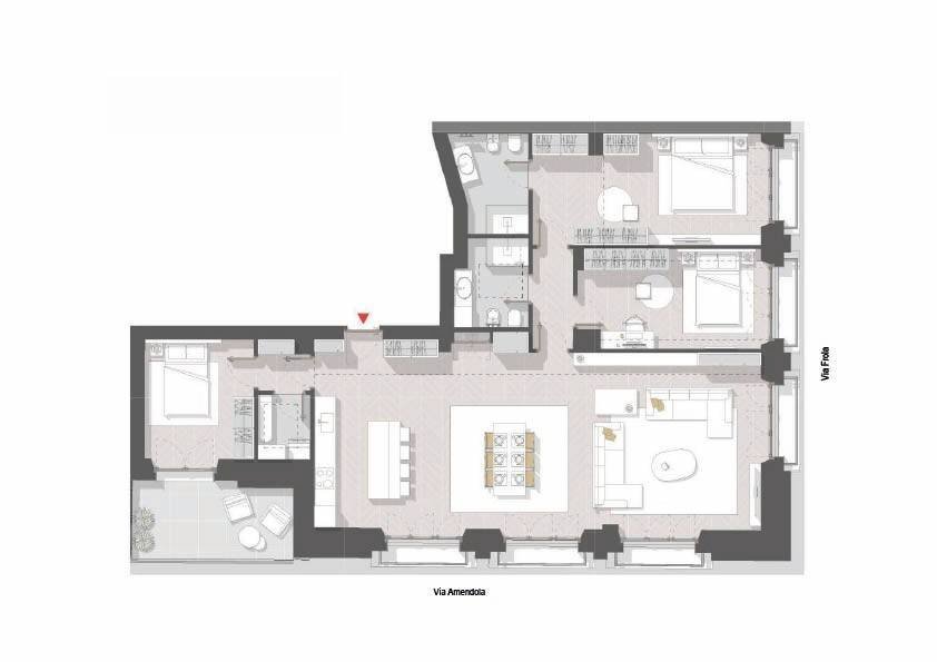 Appartamento via Giovanni Amendola 2., Torino (zona Centro) - planimetria 1