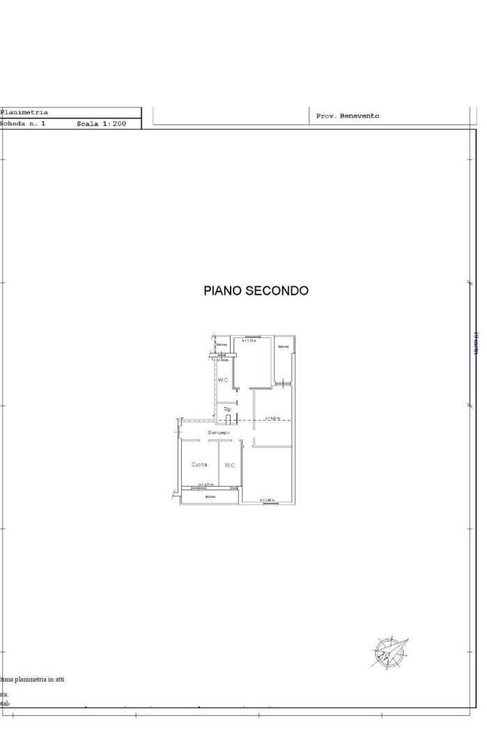 Trilocale via Olmo Lungo, San Giorgio del Sannio - planimetria 1