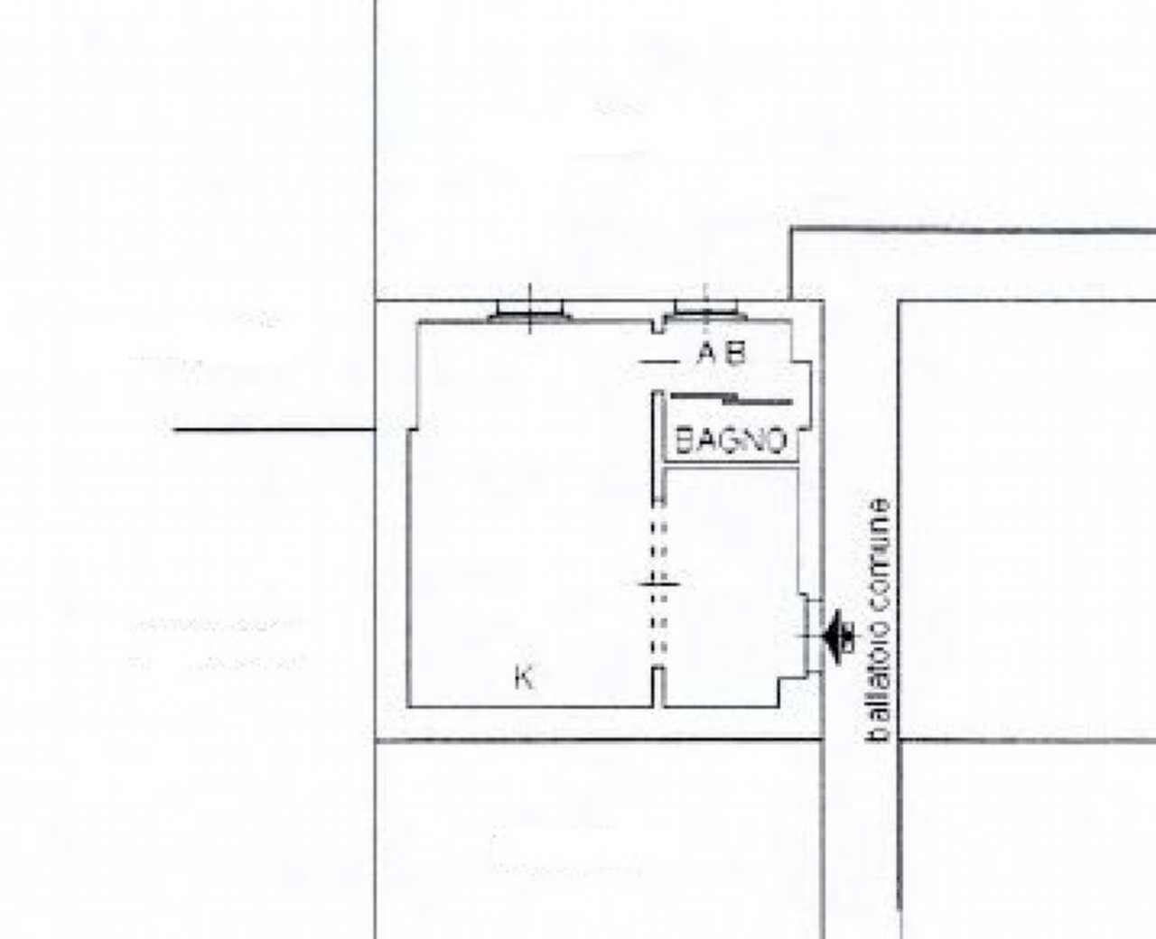 mod. mono torricelli 9 - One-room apartment via Torricelli, 9, Milano - floor plans 1