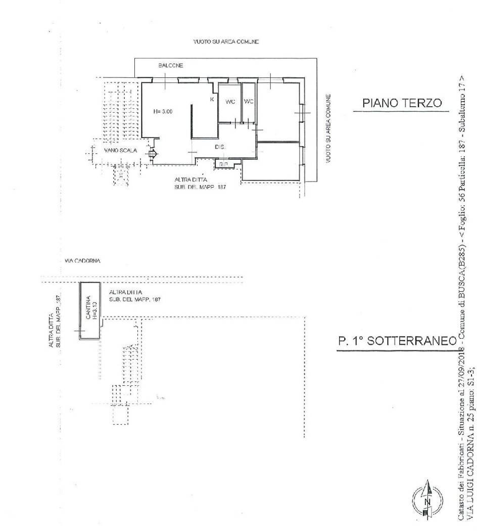Quadrilocale via Luigi Cadorna, 20, Busca - planimetria 1