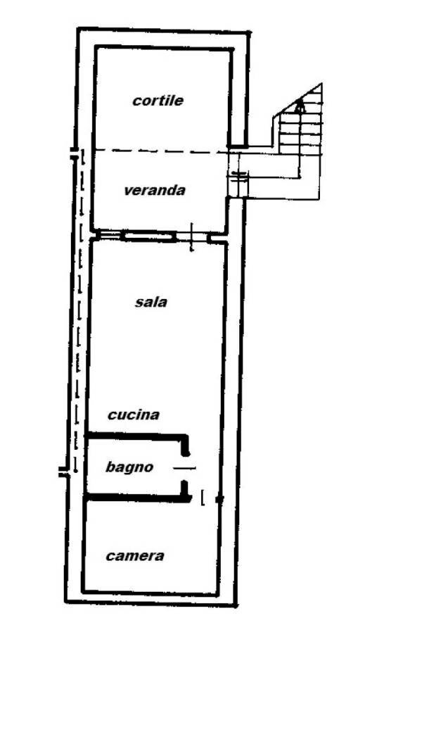 Two-room apartment via dei Ginepri, 32, Stintino - floor plans 1