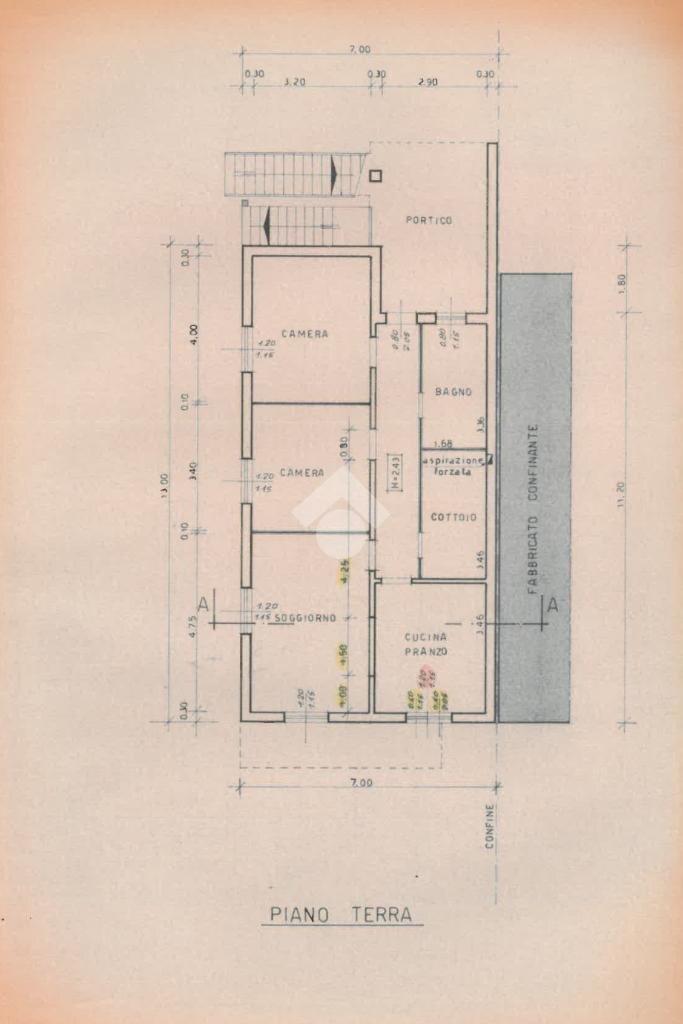 Casa semi indipendente Via Semprini, Cesenatico - planimetria 1