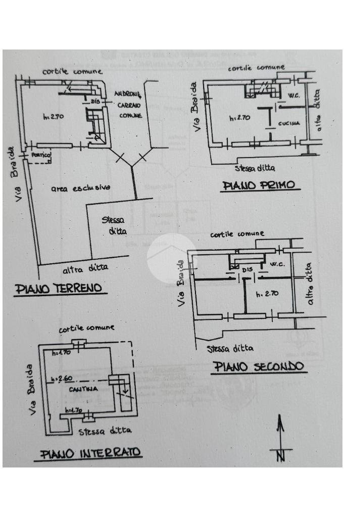 Semi-detached house Via Braida, Carignano - floor plans 1