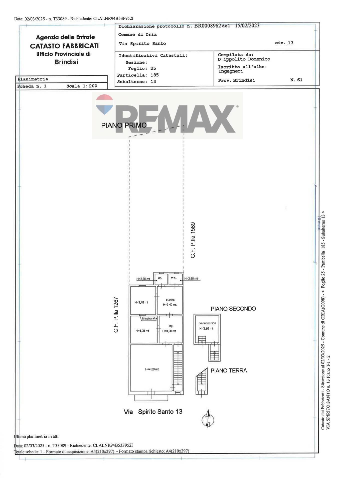 Pianta 2D - Apartment Via Santo spirito
 
13, Oria - floor plans 1
