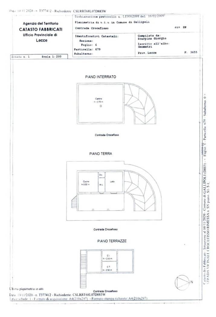 Villa strada Vicinale Crocefisso Rimessa, Gallipoli - floor plans 1
