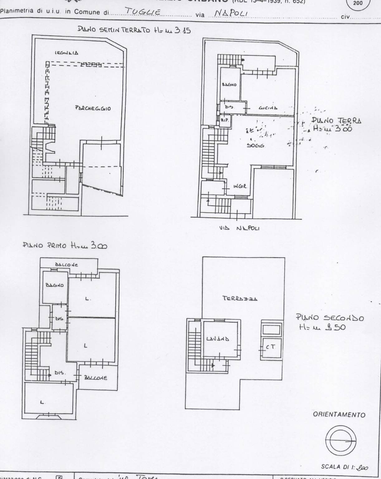 Independent house via Napoli, Tuglie - floor plans 1