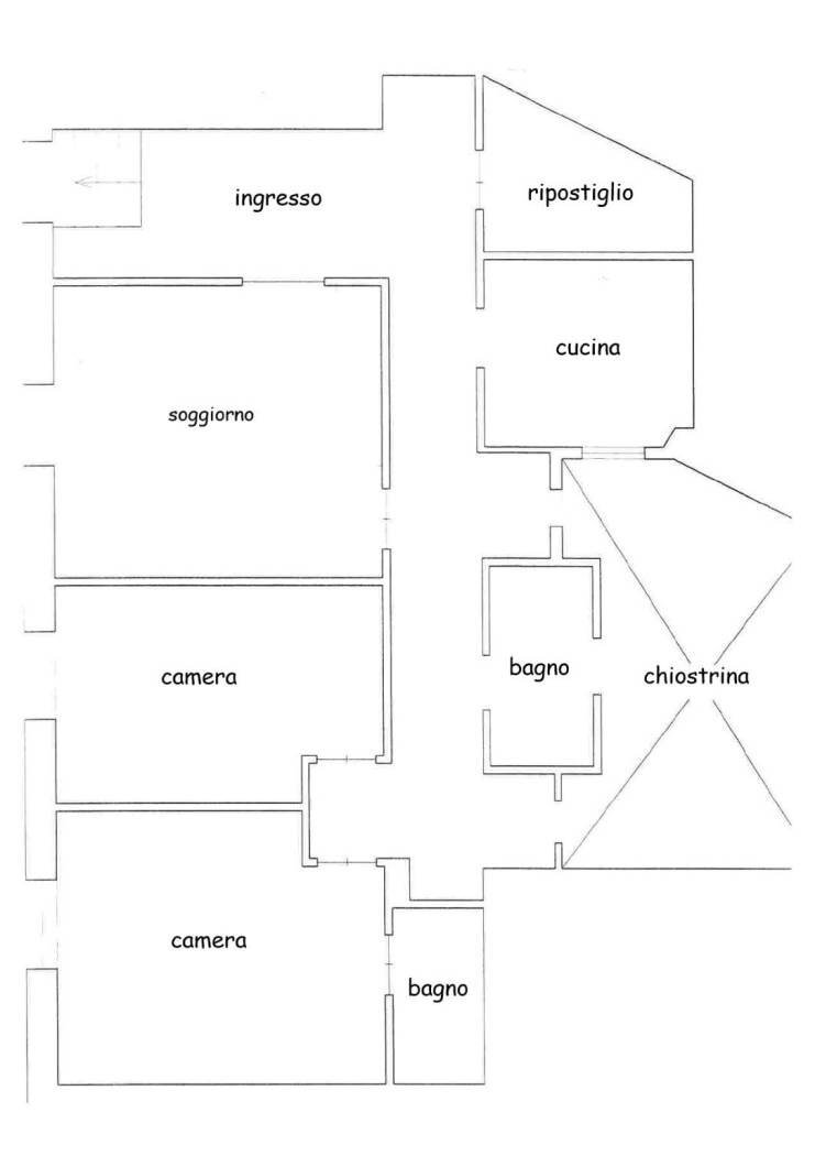 Three-room apartment via Paraguay, 3, Roma - floor plans 1