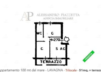 Planimetria - Trilocale Lavagna - foto 16
