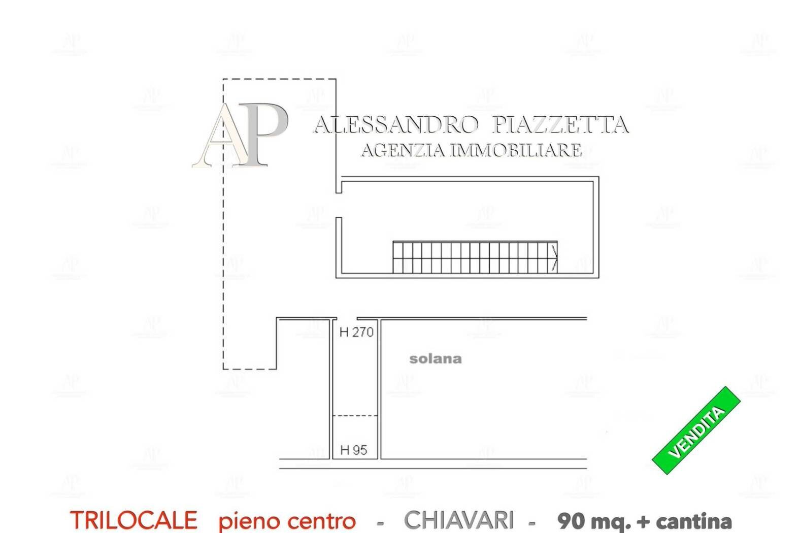 Four-room apartment via Marsala, Chiavari - floor plans 1