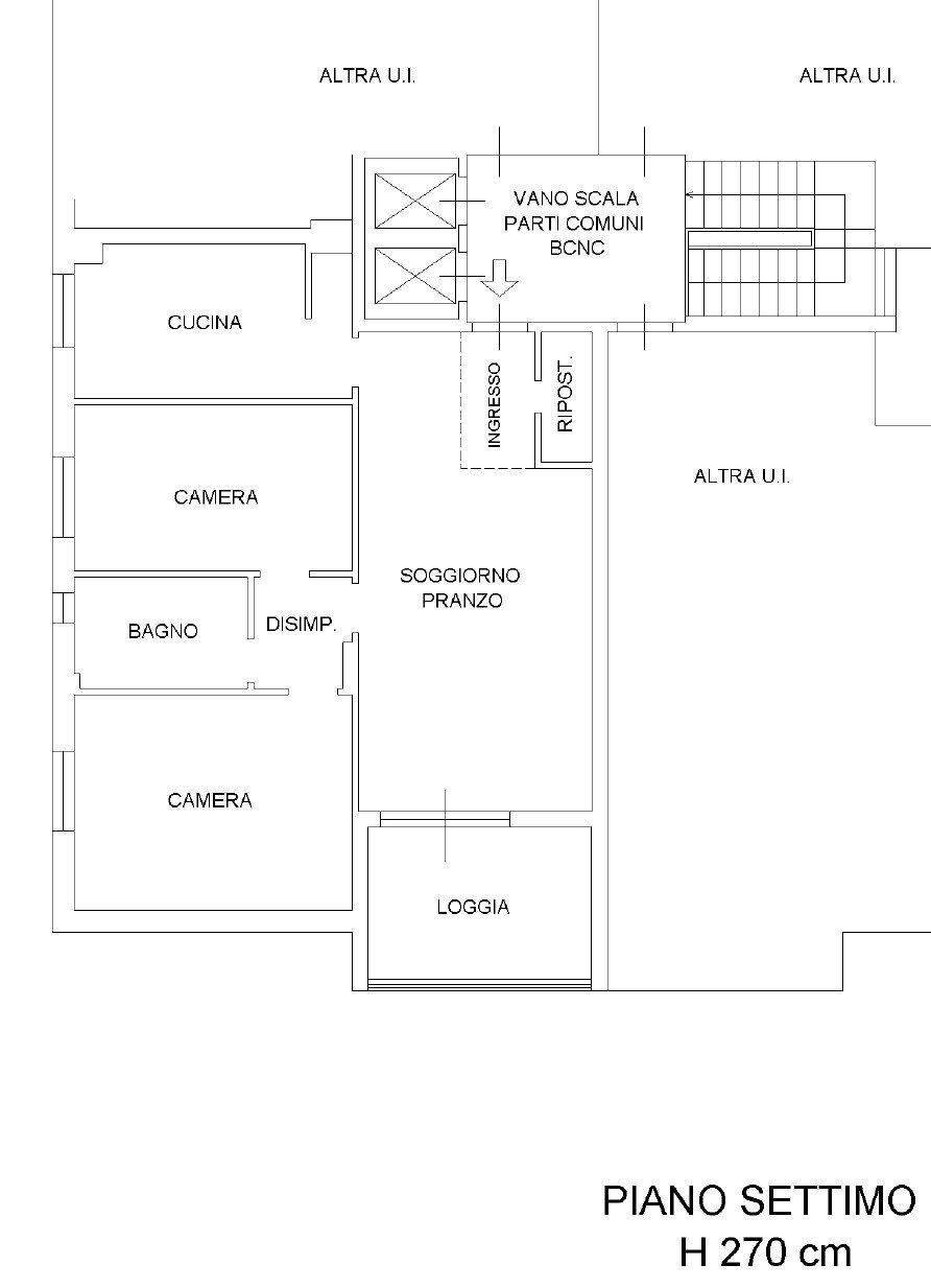 Catastino aggiornato appartamento_page-0001.jpg - Three-room apartment Piazzale Charlie Chaplin 21, Parma (neighborhood Oltretorrente) - floor plans 1