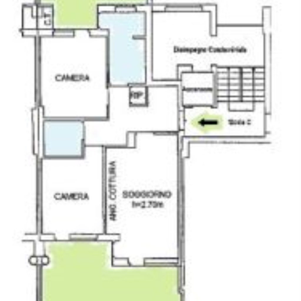 Three-room apartment Cuneo (neighborhood Donatello) - floor plans 1