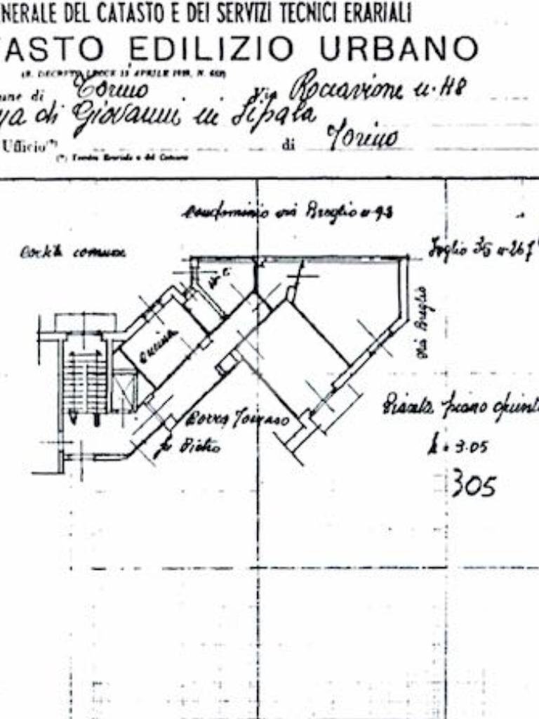 Trilocale Via roccavione, Torino (zona Borgo Vittoria) - planimetria 1