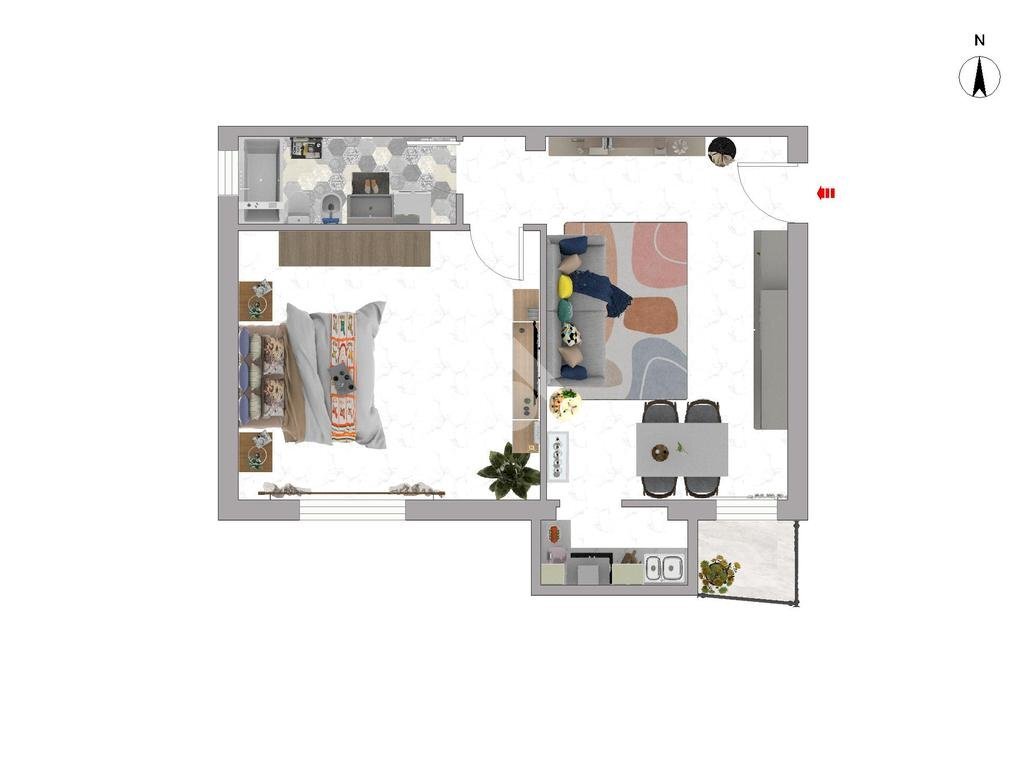 Two-room apartment Via per Cassina Nuova, Paderno Dugnano - floor plans 1