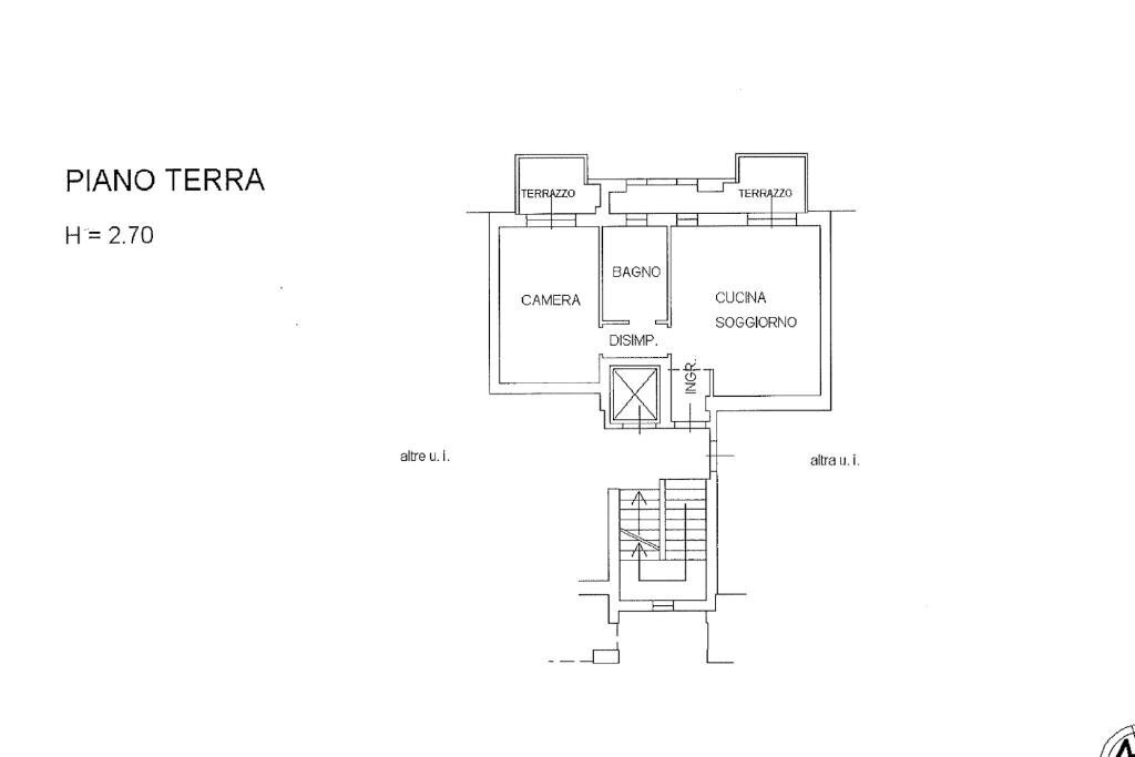 Bilocale via Fornace, Sant'Ilario d'Enza - planimetria 1