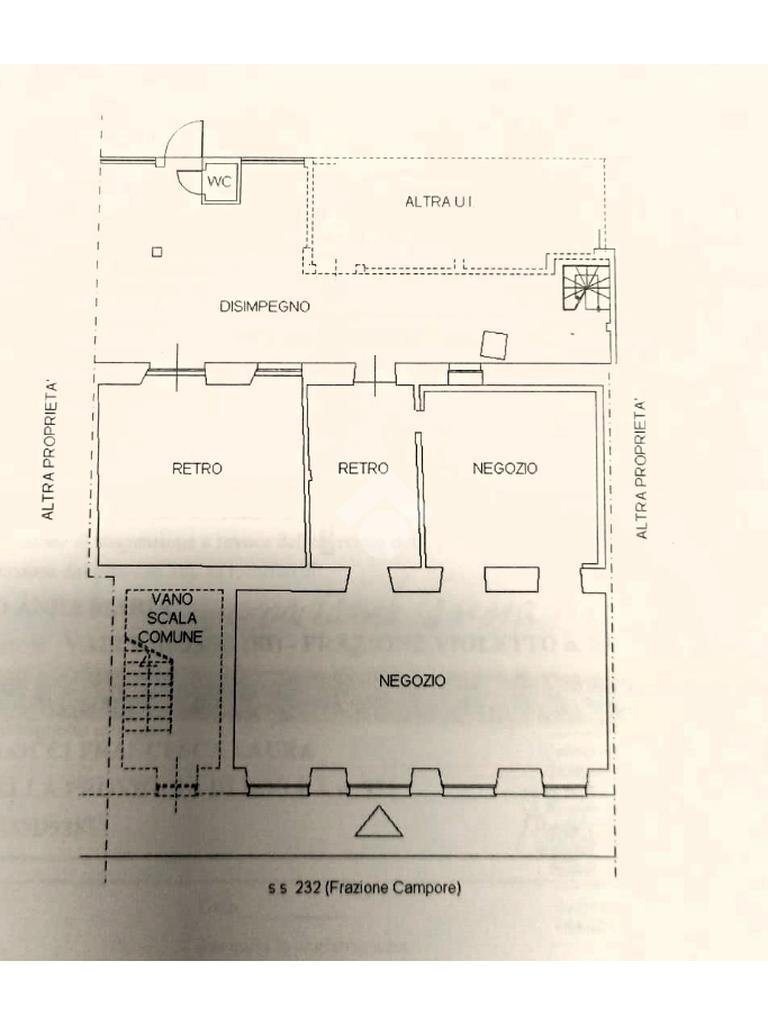 Negozio frazione Campore, Valdilana - planimetria 1
