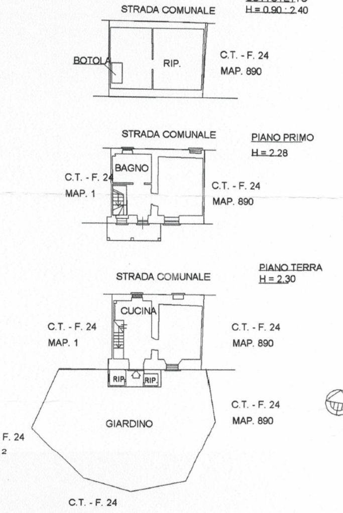 Semi-detached house Località Gualdrà, Savignone - floor plans 1
