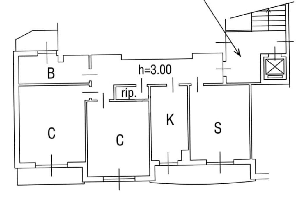 Three-room apartment via D'Annunzio, Cernusco sul Naviglio - floor plans 1
