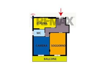 Pianta 2D - Trilocale Via Principe di Piemonte
 
54, Casoria - foto 12
