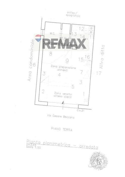 Pianta 2D - Commercial Activity Via Cesare Beccaria, Catania - floor plans 1