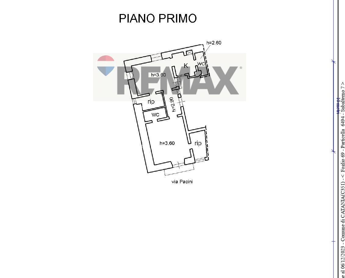 Pianta 2D - Trilocale Via Pacini
 
47, Catania - planimetria 1