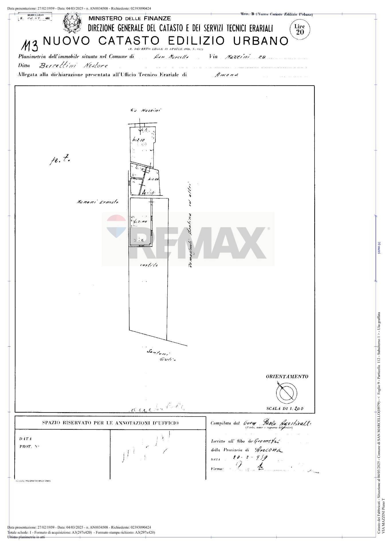 Pianta 2D - Casa semi indipendente via Mazzini
 
24, 22, San Marcello - planimetria 1