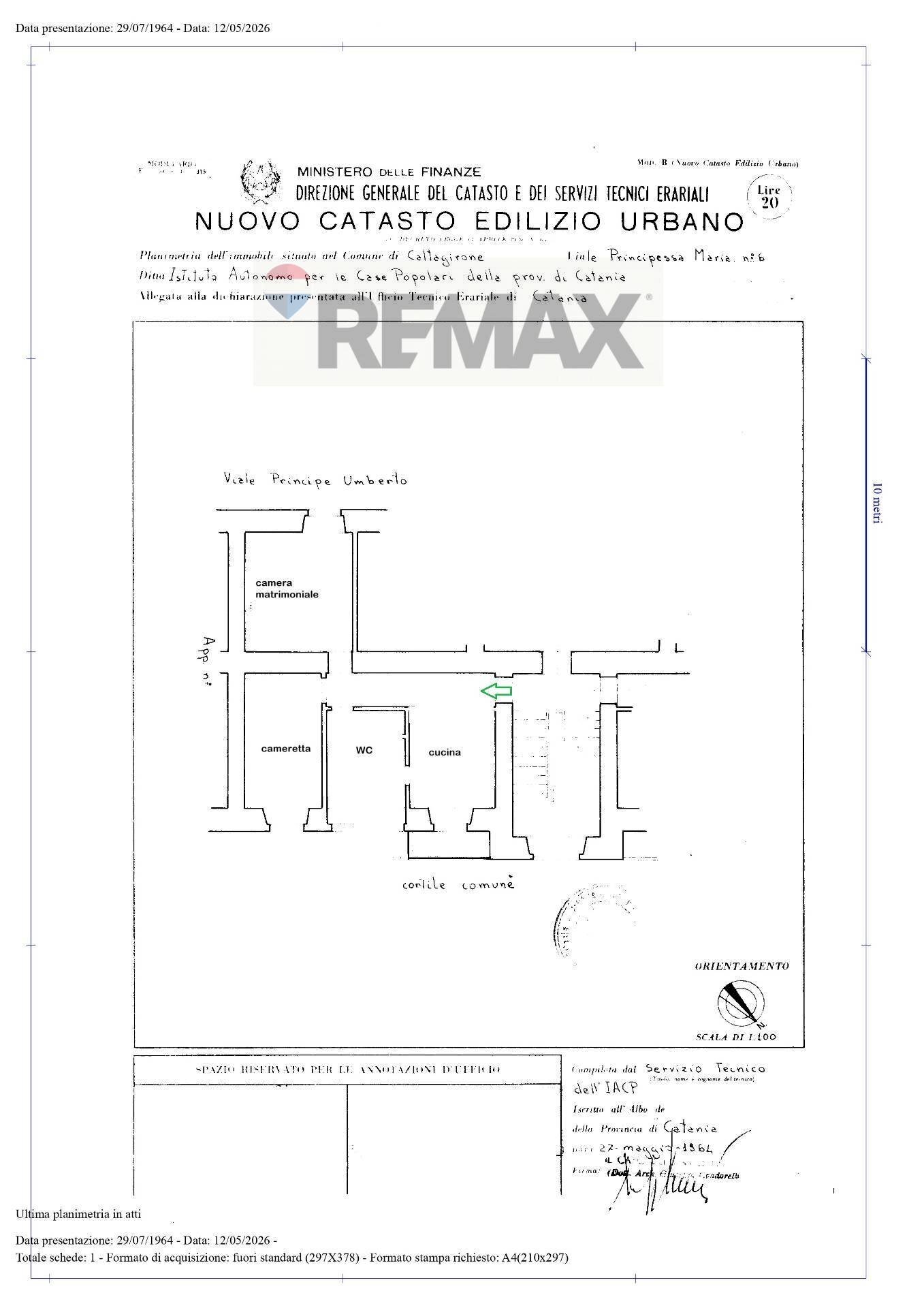 Pianta 2D - Quadrilocale Viale Principe Umberto
 
152, Caltagirone - planimetria 1