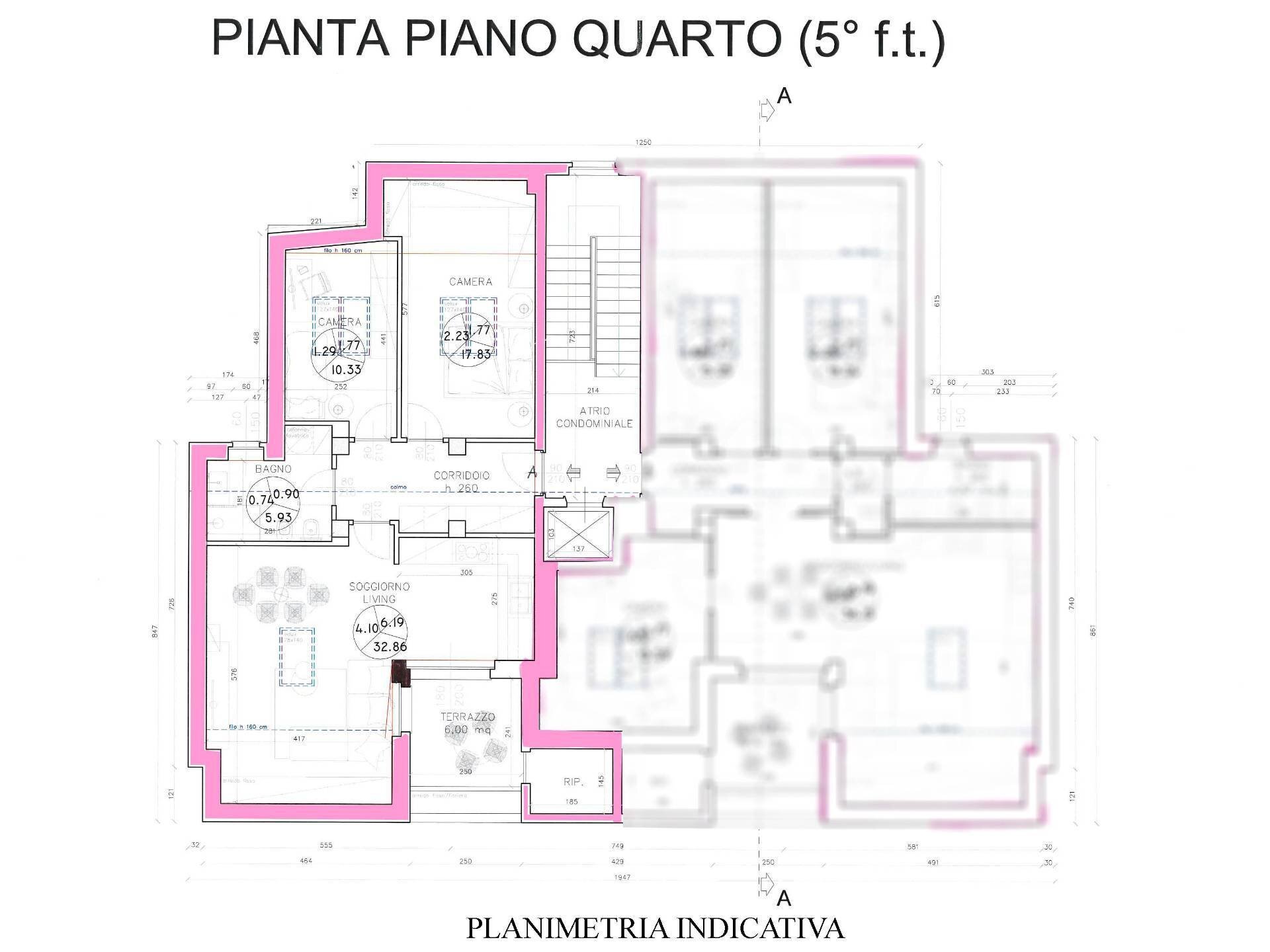 Foto 21 - Trilocale Via Del Collegio, Chivasso - planimetria 1