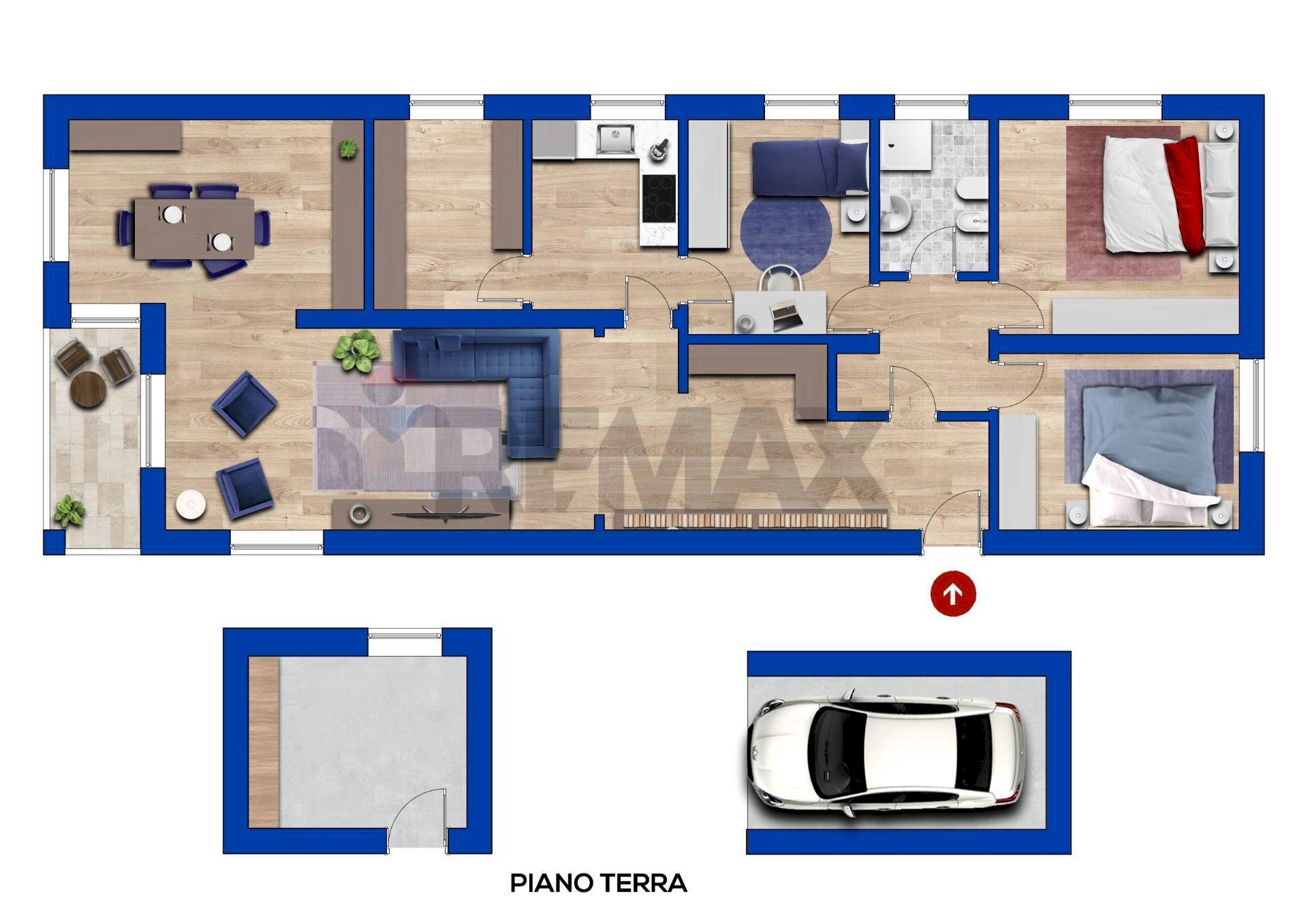 Pianta 2D - Apartment Via Flumenargia
 
42, Sassari - floor plans 1