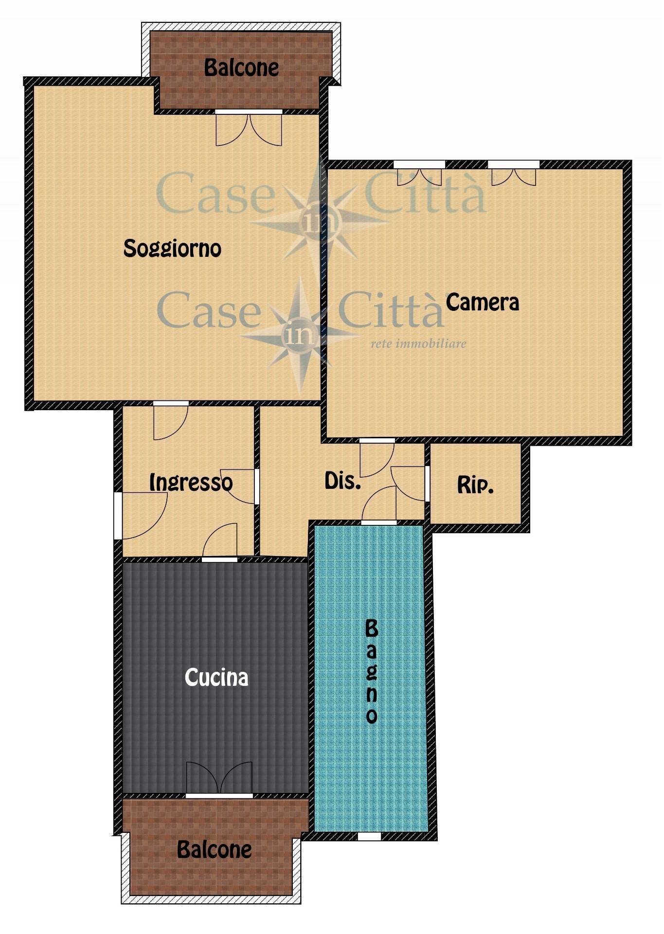 Foto 19 - Bilocale Via Francesco Cilea
 
68, Milano - planimetria 1