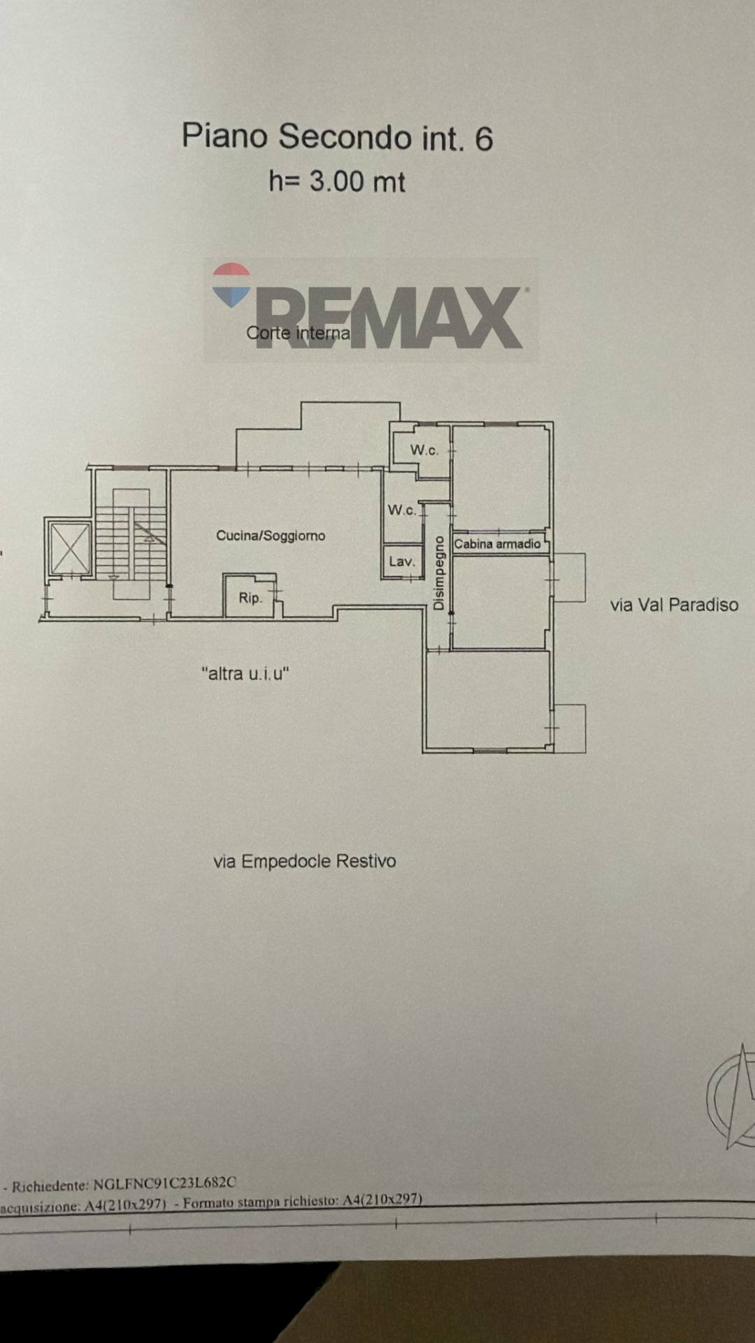Pianta 2D - Appartamento Via Empedocle Restivo
 
154, Palermo - planimetria 1