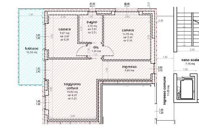 Planimetria - Three-room apartment via alle cave, Torre Boldone - floor plans 1